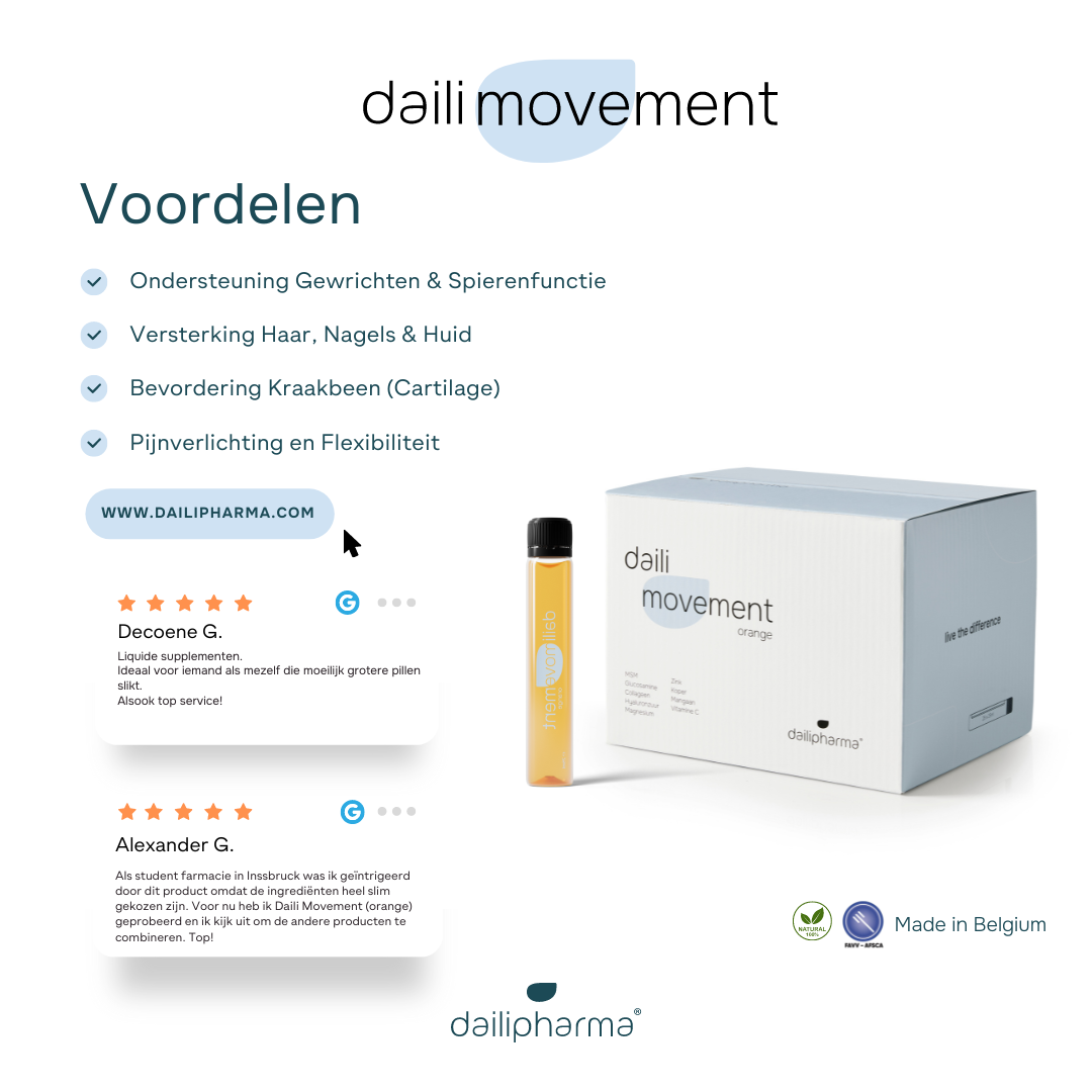 Daili Movement (Gewrichten, Kraakbeen, Haar, Nagels, Huid) | 4 weken